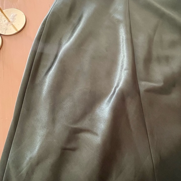 Satin Olive One Shoulder Bridesmaid Dress XS - Picture 6 of 6